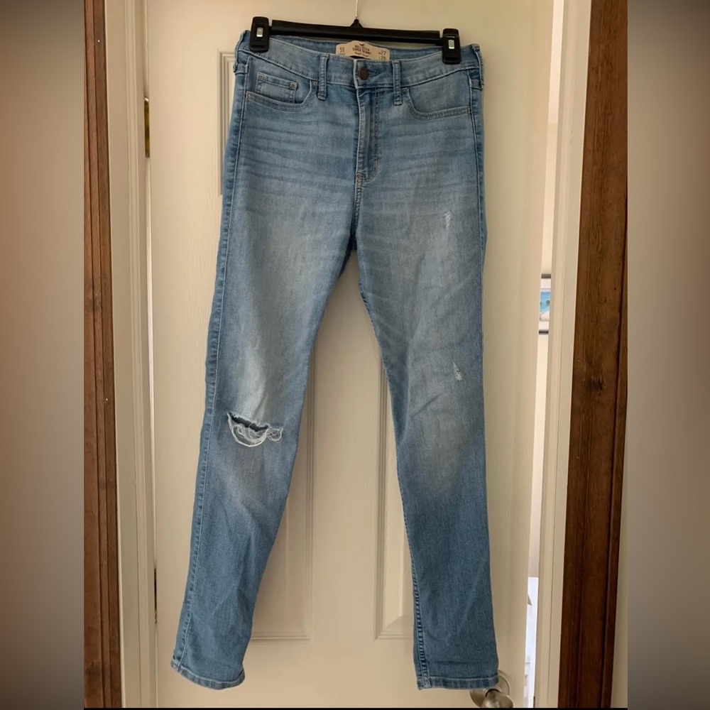 Hollister light wash super skinny high-rise jeans size 5S